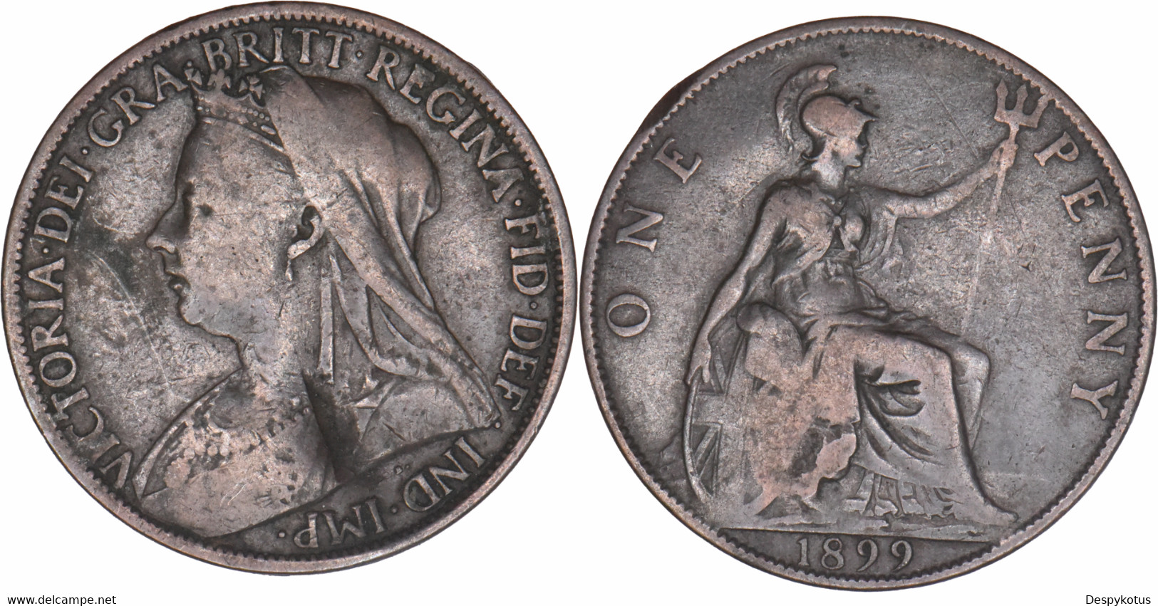 Grande-Bretagne - 1899 - One Penny - Reine Victoria - 02-038 - D. 1 Penny