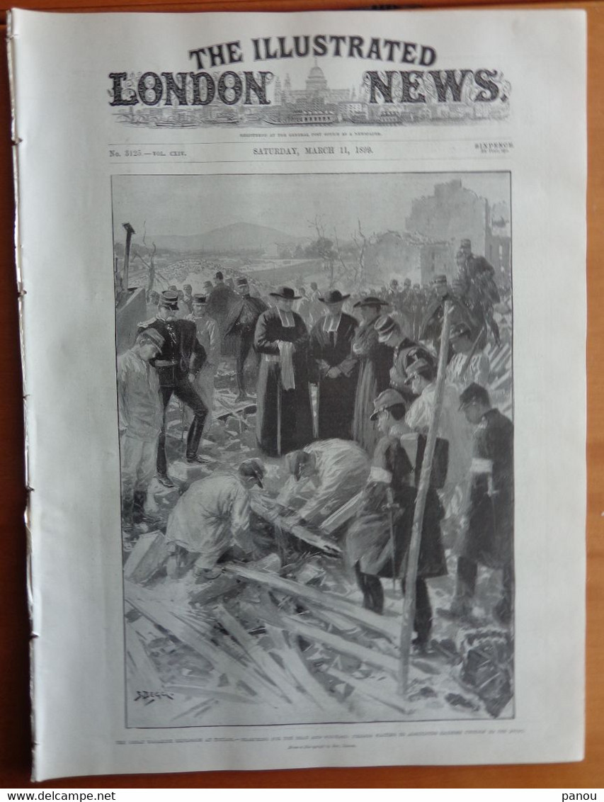 THE ILLUSTRATED LONDON NEWS 3125, MARCH 11, 1899. EXPLOSION AT TOULON FRANCE. ASSOUAN. THEATRICAL PERFORMANCE IN JAVA - Sonstige & Ohne Zuordnung