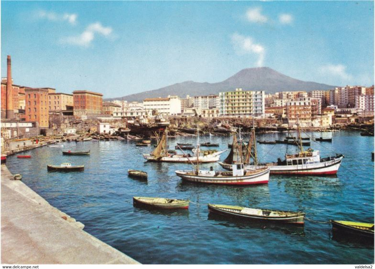 TORRE DEL GRECO - NAPOLI - PANORAMA DEL PORTO E VESUVIO - VULCANO - BARCHE E PESCHERECCI - 1968 - Torre Del Greco