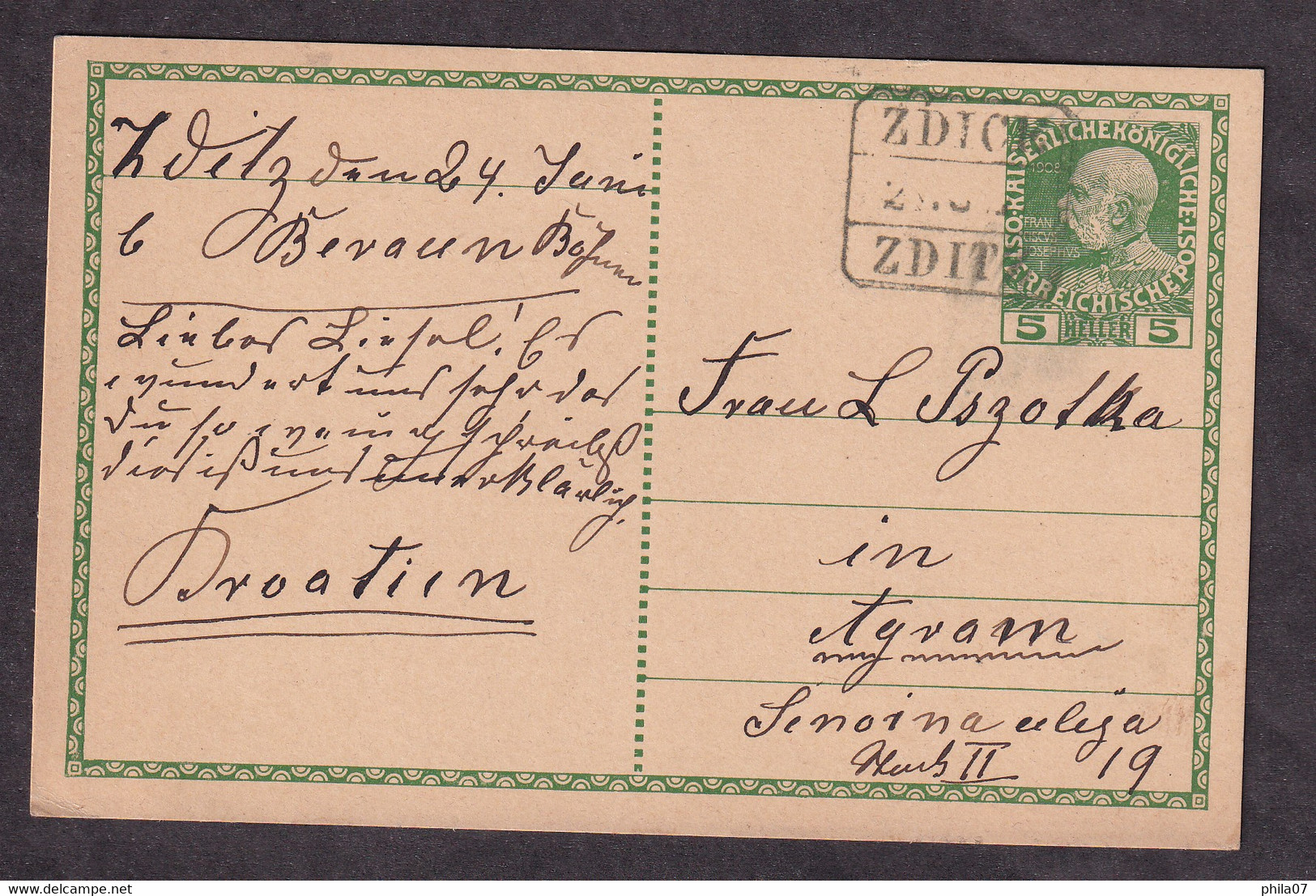 AUSTRIA - Old Stationery Sent To Agram (Zagreb) / 2 Scans - Sonstige & Ohne Zuordnung