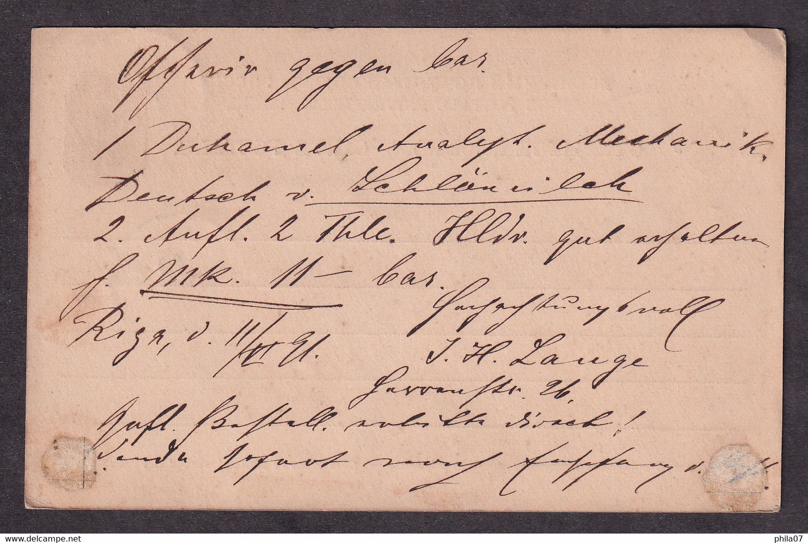 RUSSIA - Old Stationery Sent To Brunn 1891 / 2 Scans - Autres & Non Classés