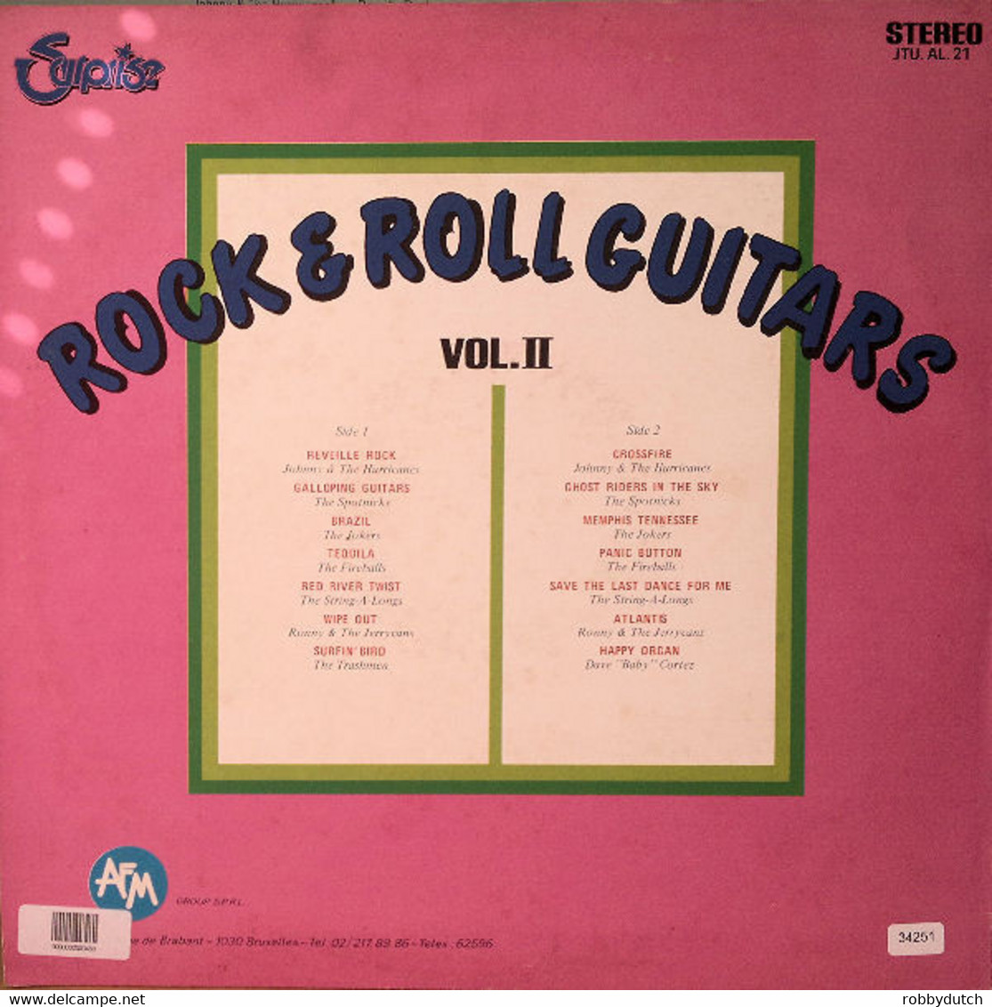 * LP *  ROCK & ROLL GUITARS Vol.II - JOHNNY & THE HURRICANES / SPOTNICKS / JOKERS A.o. - Compilaties