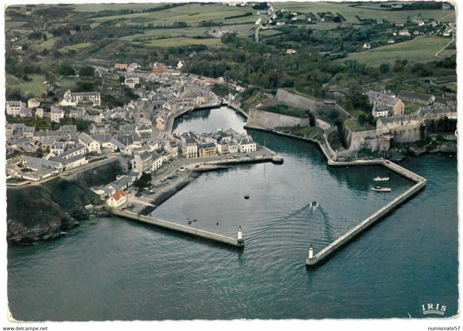 CPSM BELLE ILE EN MER - Le Port Du Palais - Ed. CAP N°1908 - Année 1966 - ( Vue Aérienne ) - Palais