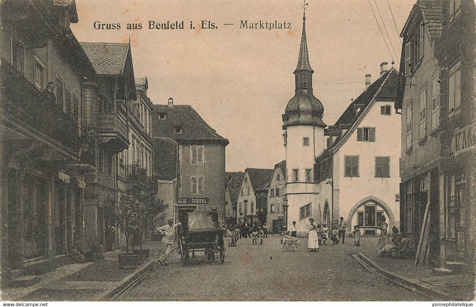 67 - BAS-RHIN - BENFELD - Place Du Marché - "Gruss Aus Benfeld" I. Els - édit. J.Reitz (10048) - Benfeld