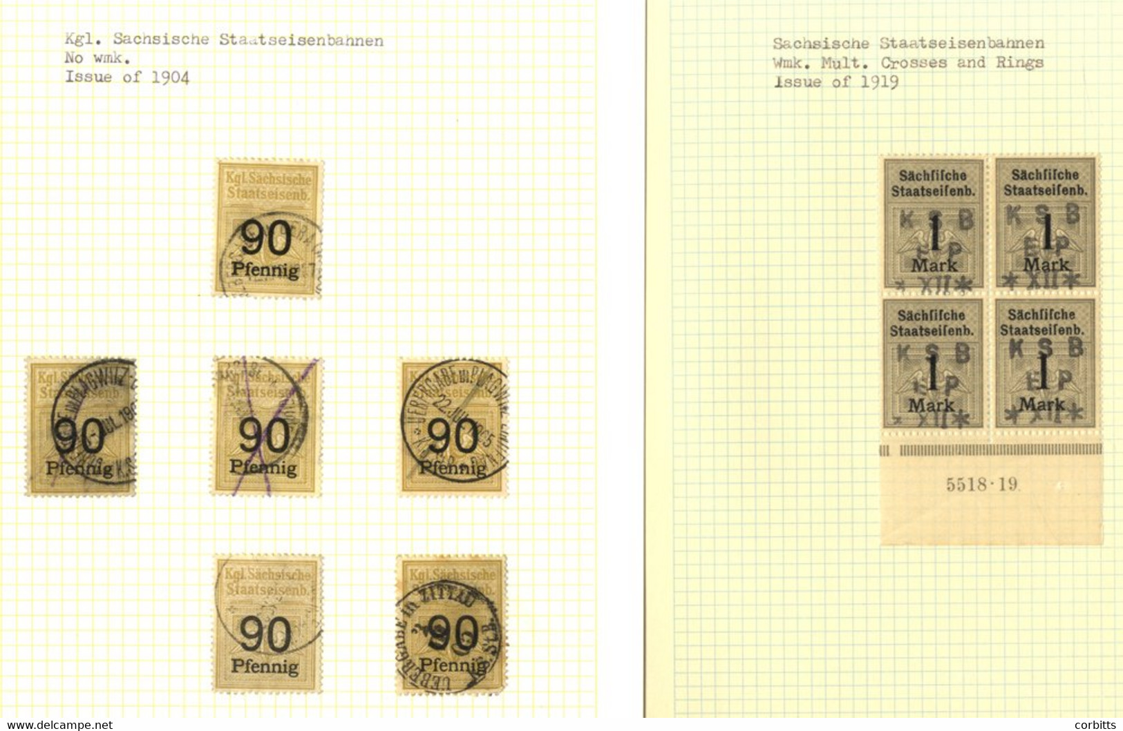 GERMANY Railway Parcel Stamps Early 20thC Range Of STATE & PRIVATE Stamps Neatly Presented In Alphabetical Order In Twel - Sonstige & Ohne Zuordnung