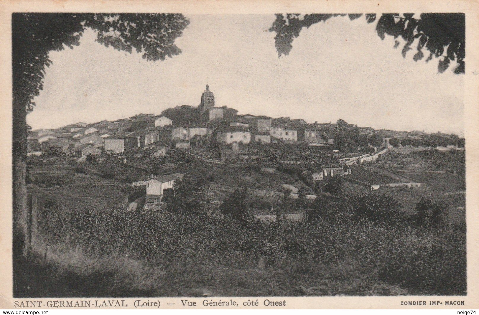 Carte Postale Ancienne De La Loire - Saint Germain Laval - Vue Générale, Côté Ouest - Saint Germain Laval