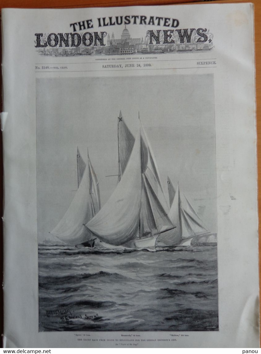 THE ILLUSTRATED LONDON NEWS 3140, JUNE 24, 1899. YACHT RACE FROM DOVER TO HELIGOLAND. ​​​​​​​THE RETURN OF DREYFUS - Other & Unclassified