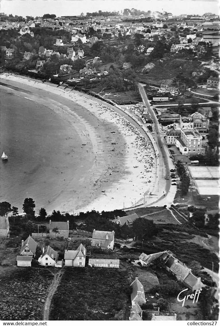 22-PERROS-GUIREC- VUE AERIENNE LA PLAGE DE TRESTRAOU ET LE CASINO MUNICIPALE - Perros-Guirec