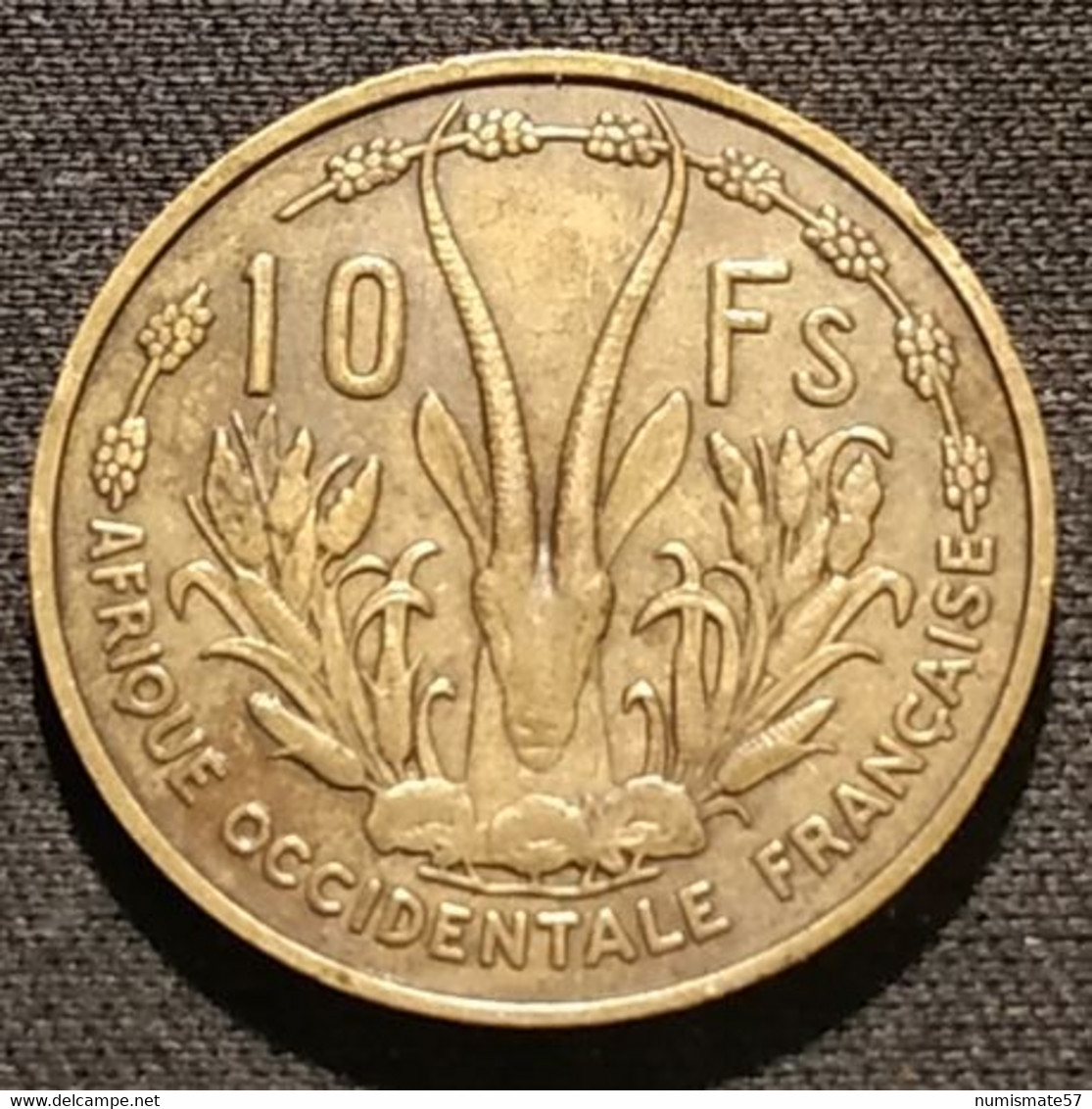 AFRIQUE OCCIDENTALE FRANCAISE - 10 FRANCS 1956 - KM 6 - África Occidental Francesa