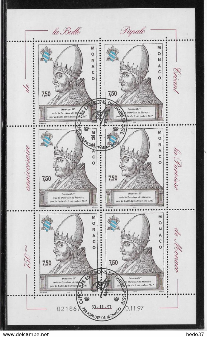 Monaco N°2137 - Feuillet - Oblitéré - TB - Used Stamps