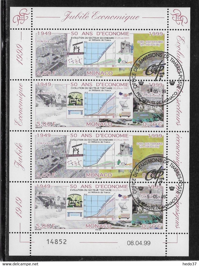 Monaco N°2205 - Feuillet - Oblitéré - TB - Used Stamps