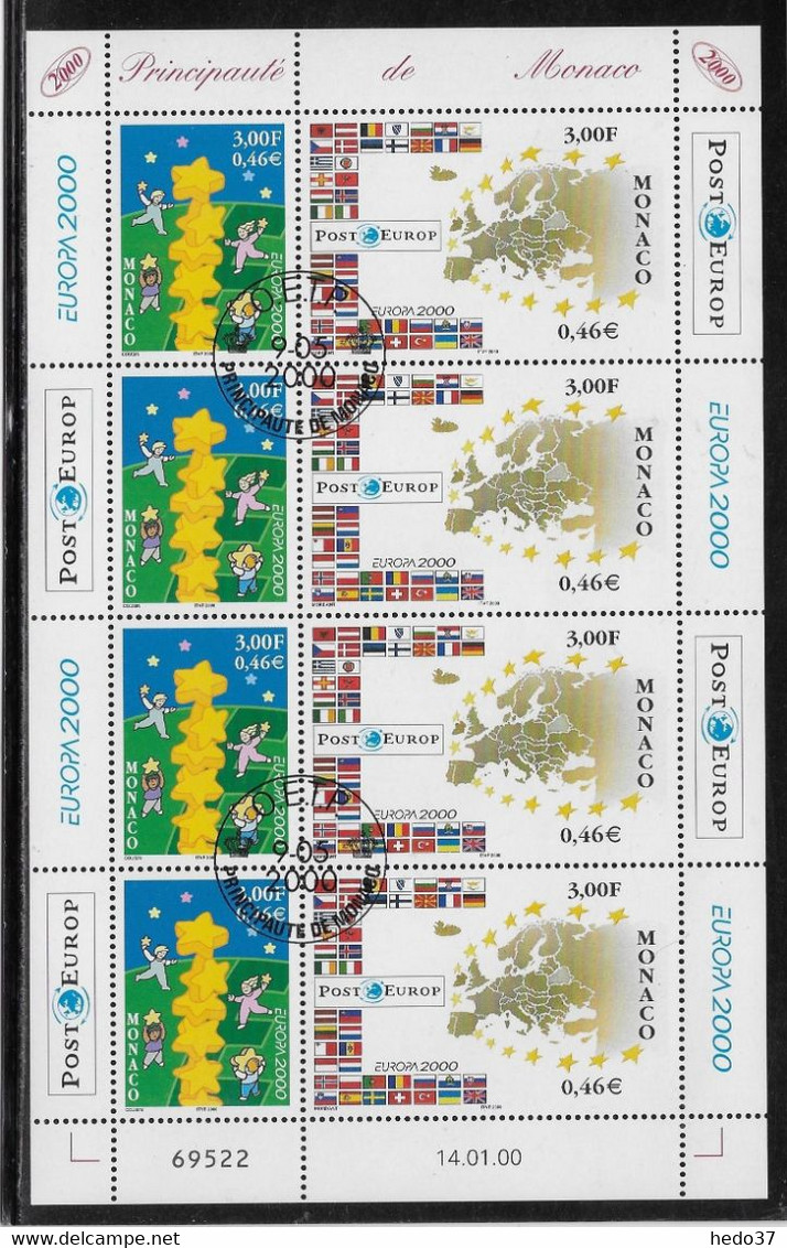 Monaco N°2248/2249 - Feuillet - Oblitéré - TB - Used Stamps