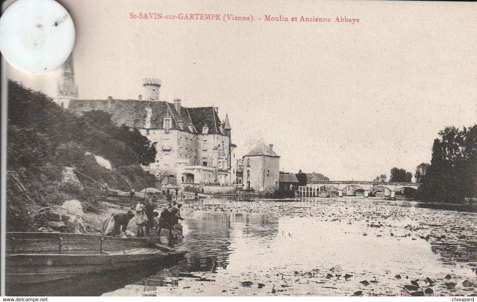 86 - Très Belle Carte Postale Ancienne De Saint Savin Sur Gartempe  Moulin Et Ancienne Abbaye - Saint Savin