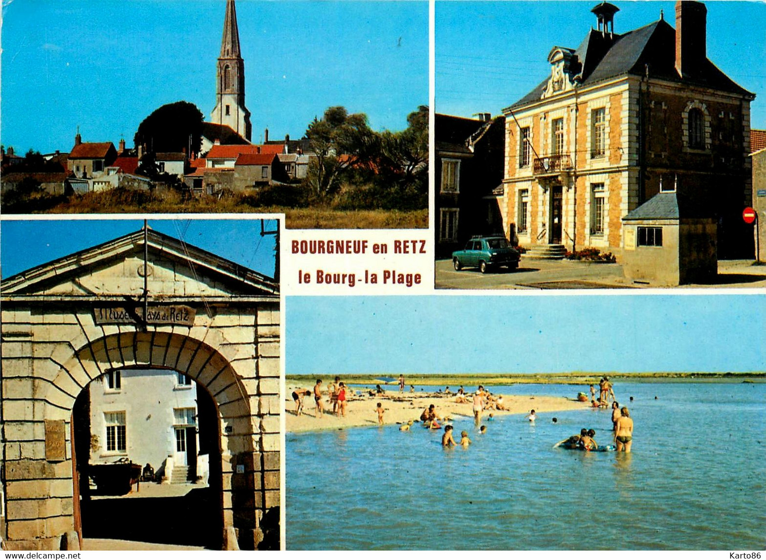 Bourgneuf En Retz * Vue Sur Le Bourg Et La Plage * Souvenir Multivues - Bourgneuf-en-Retz