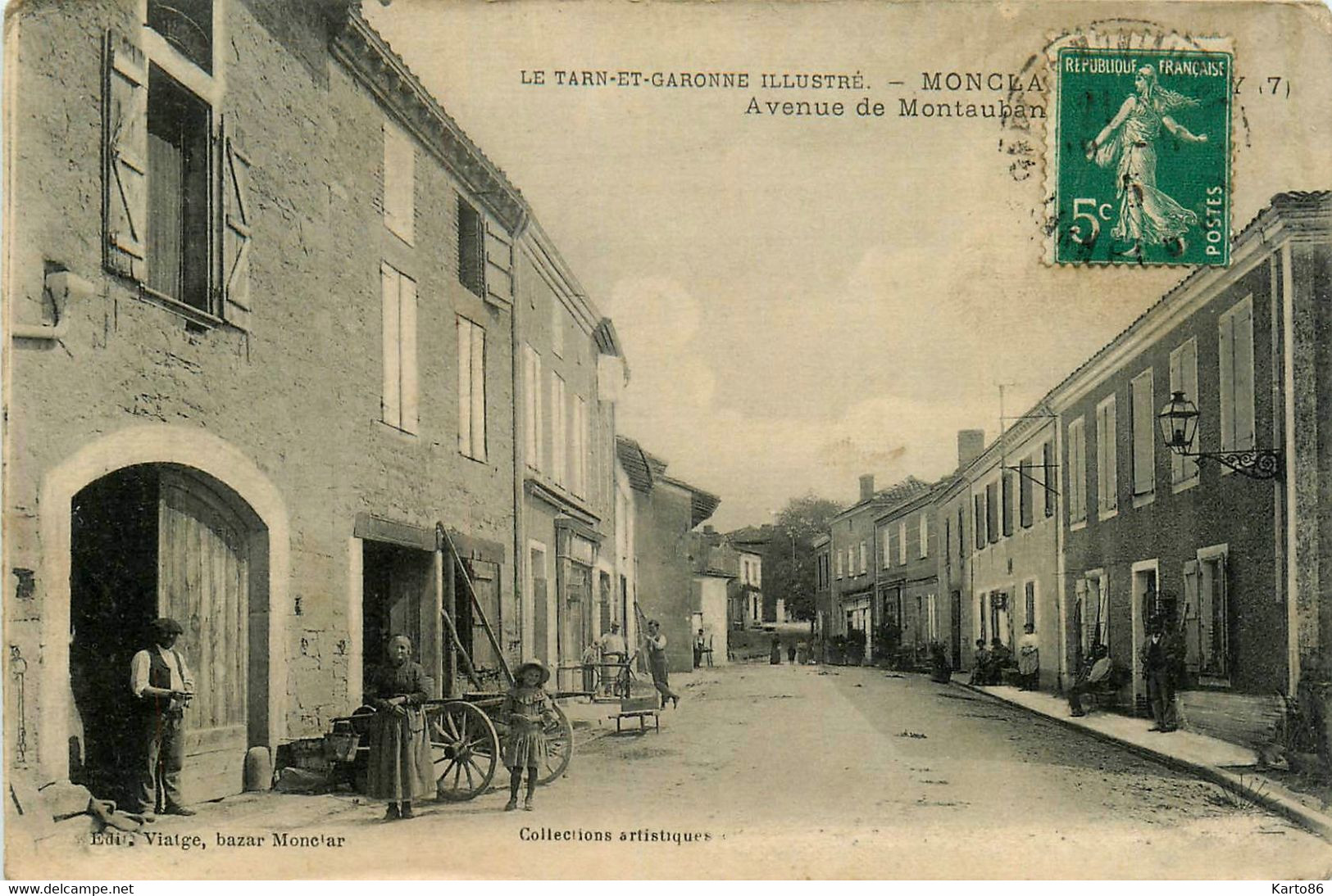 Monclar De Quercy * Avenue De Montauban * Villageois * Atelier Charron ? - Montclar De Quercy