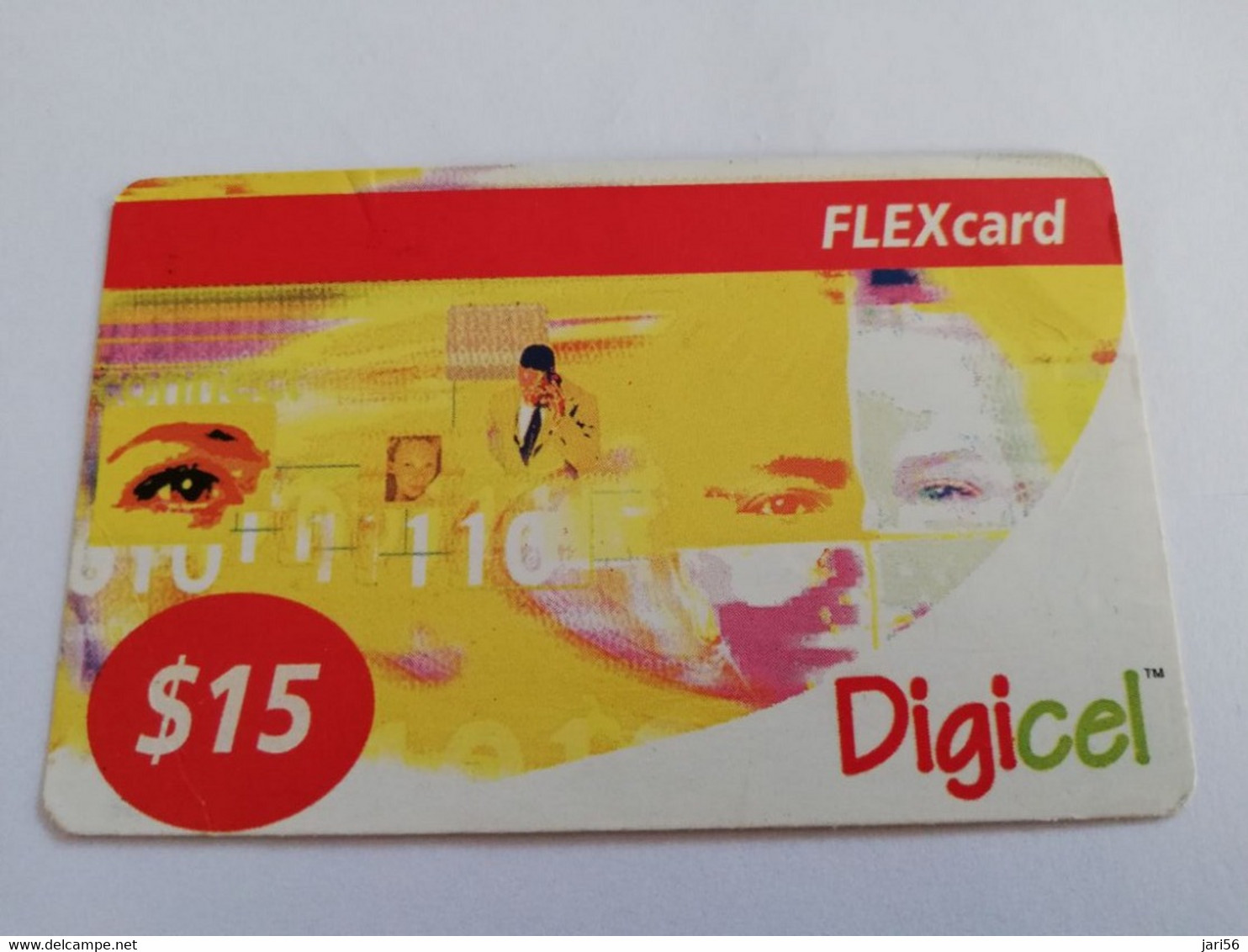 BARBADOS   $15   DIGI CEL FLEXCARD 01-12-2004    Prepaid Fine Used Card  **9183** - Barbados