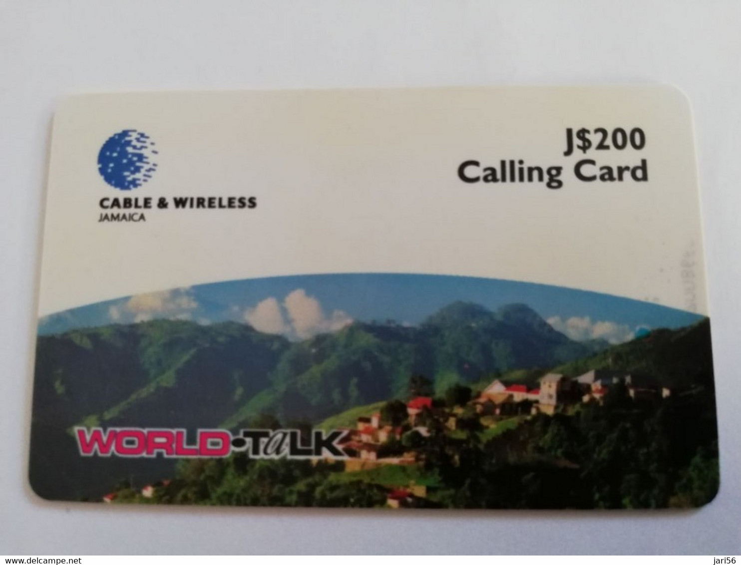 JAMAICA  J$200,-  PREPAID World Talk  NEWCASTLE   (P82)  THICK CARD    Fine Used Card  **9189 ** - Jamaïque