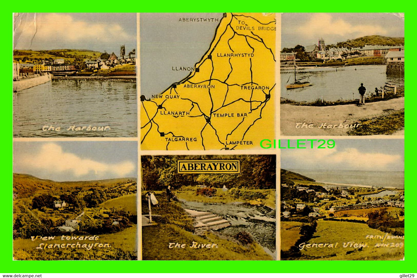 ABERAYRON, PAYS DE GALLES - 7 MULTIVUES -  CIRCULÉE EN 1968 - F. FRITH & CO LTD - - Cardiganshire