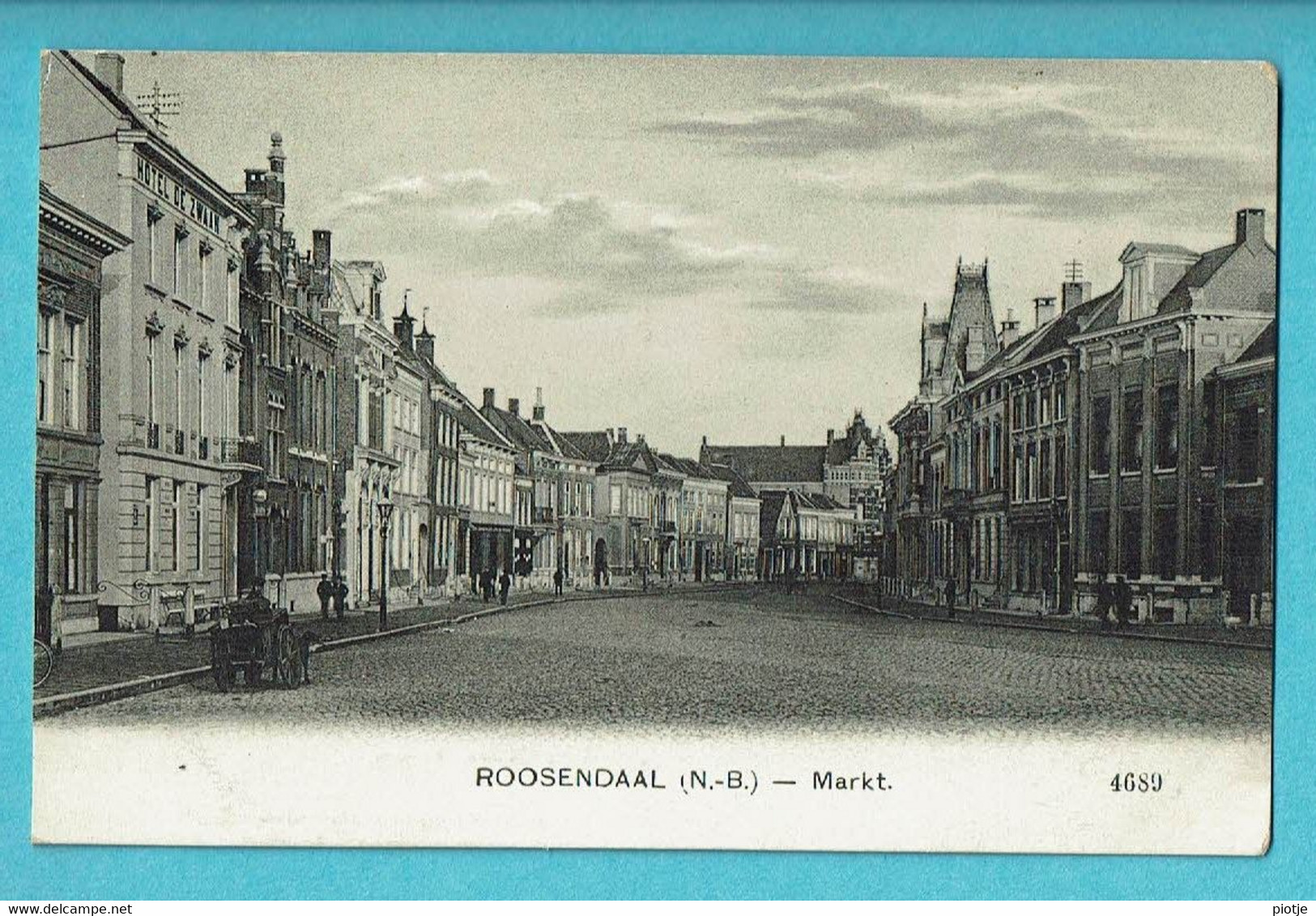 * Roosendaal (Noord Brabant - Nederland) * (Uitg Nauta Velsen, Nr 4689) Markt, Grand'Place, Attelage, Old, Rare - Roosendaal