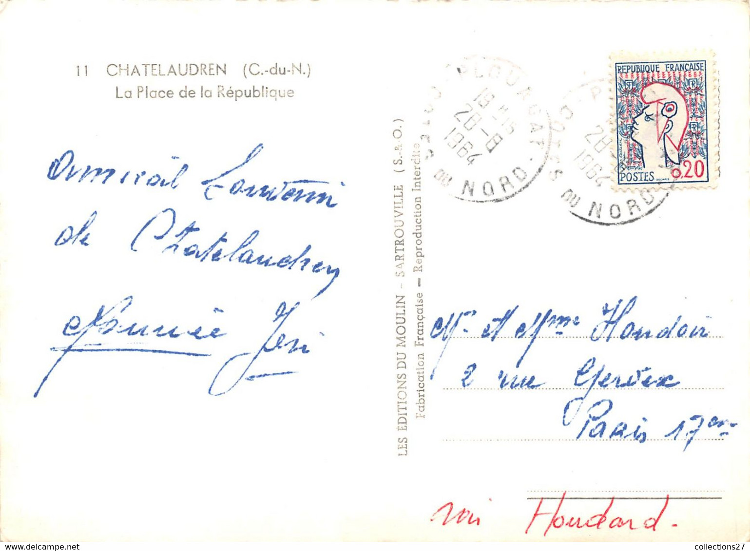 22-CHATELAUDREN- LA PLACE DE LA REPUBLIQUE - Châtelaudren