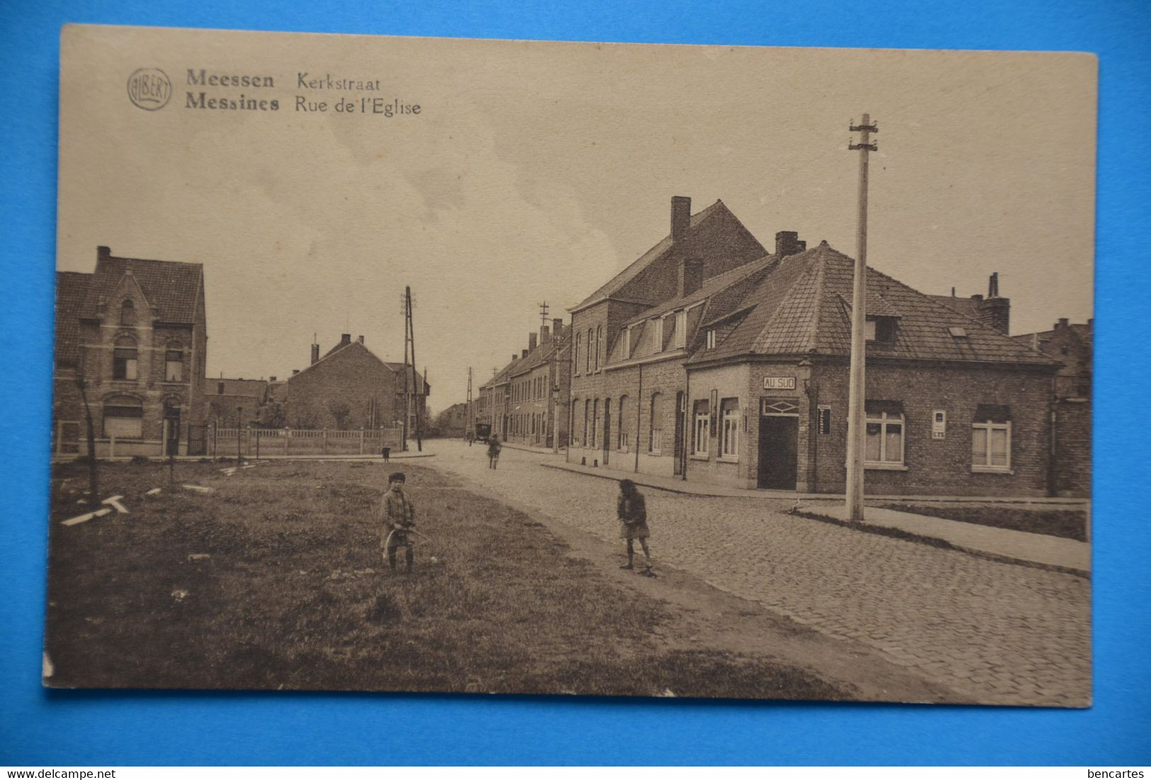 Meessen-Messines  : Rue De L'Eglise Animée Avec Enfants - Mesen