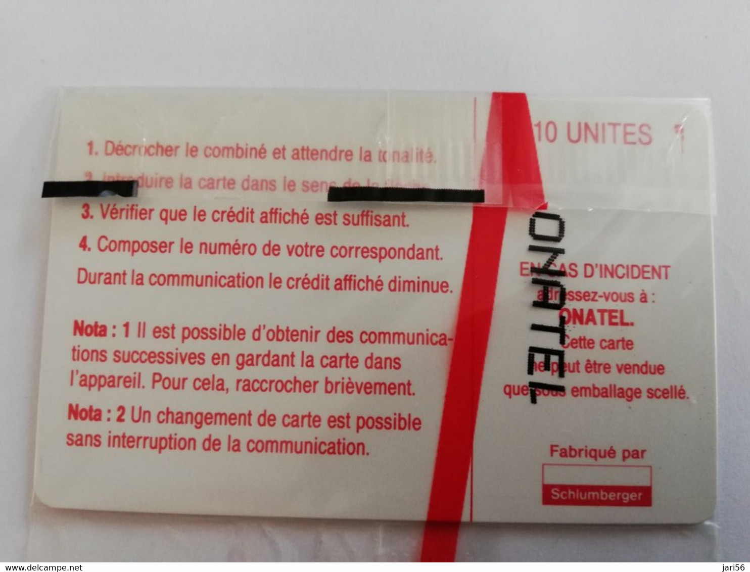 BURKINA FASO/CHIP    TELECARTE PHONECARD  /ONATEL /10 UNITS /RED PHONE / MINT ** 9200** - Burkina Faso