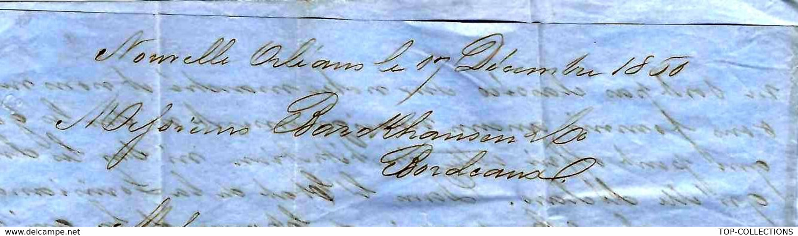 1861 ETATS UNIS Rochereau Banque à New  Orléans Amérique => France Bordeaux Barkhausen Allemagne Vins Chateau Lafitte - Otros & Sin Clasificación