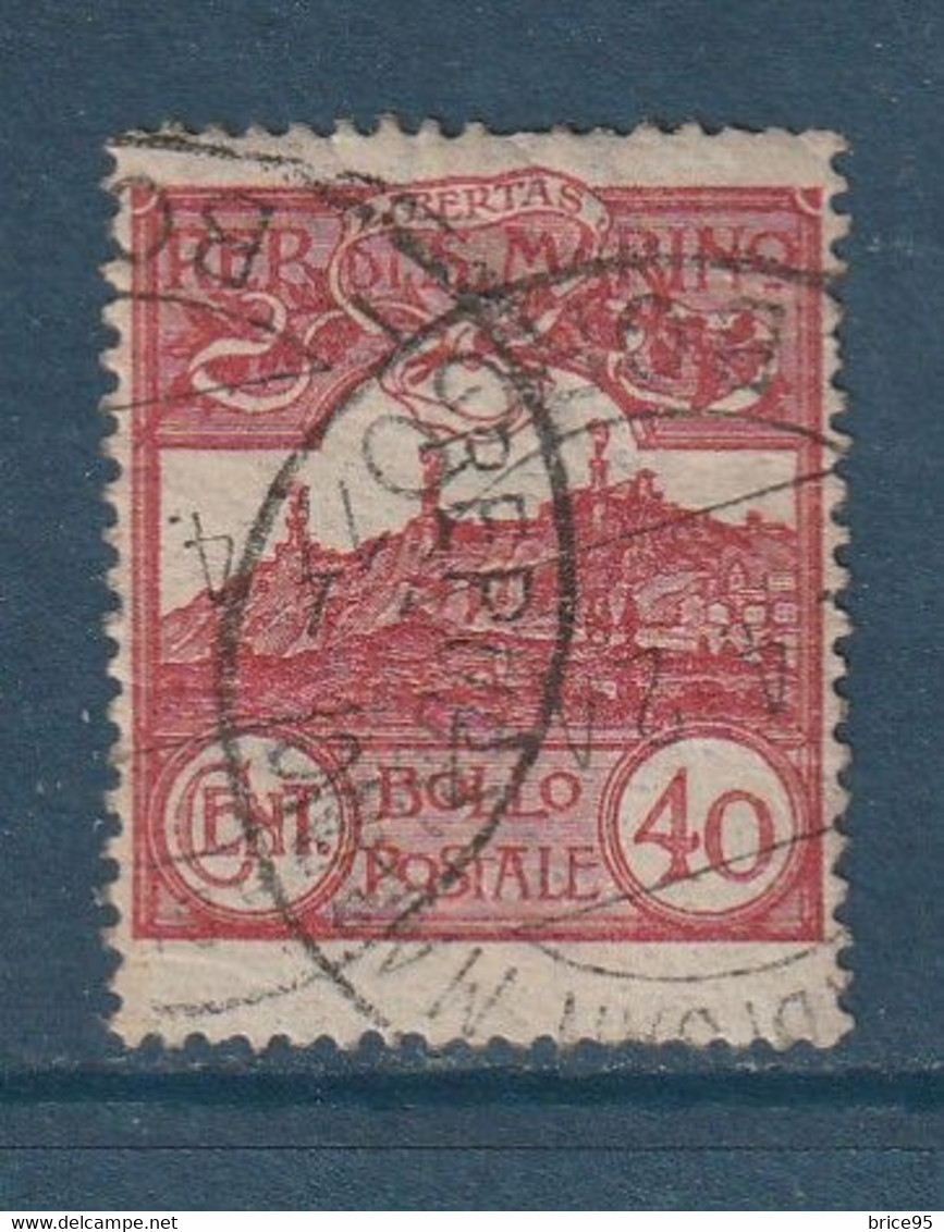 ⭐ Saint Marin - YT N° 40 - Oblitéré -  1903 ⭐ - Used Stamps