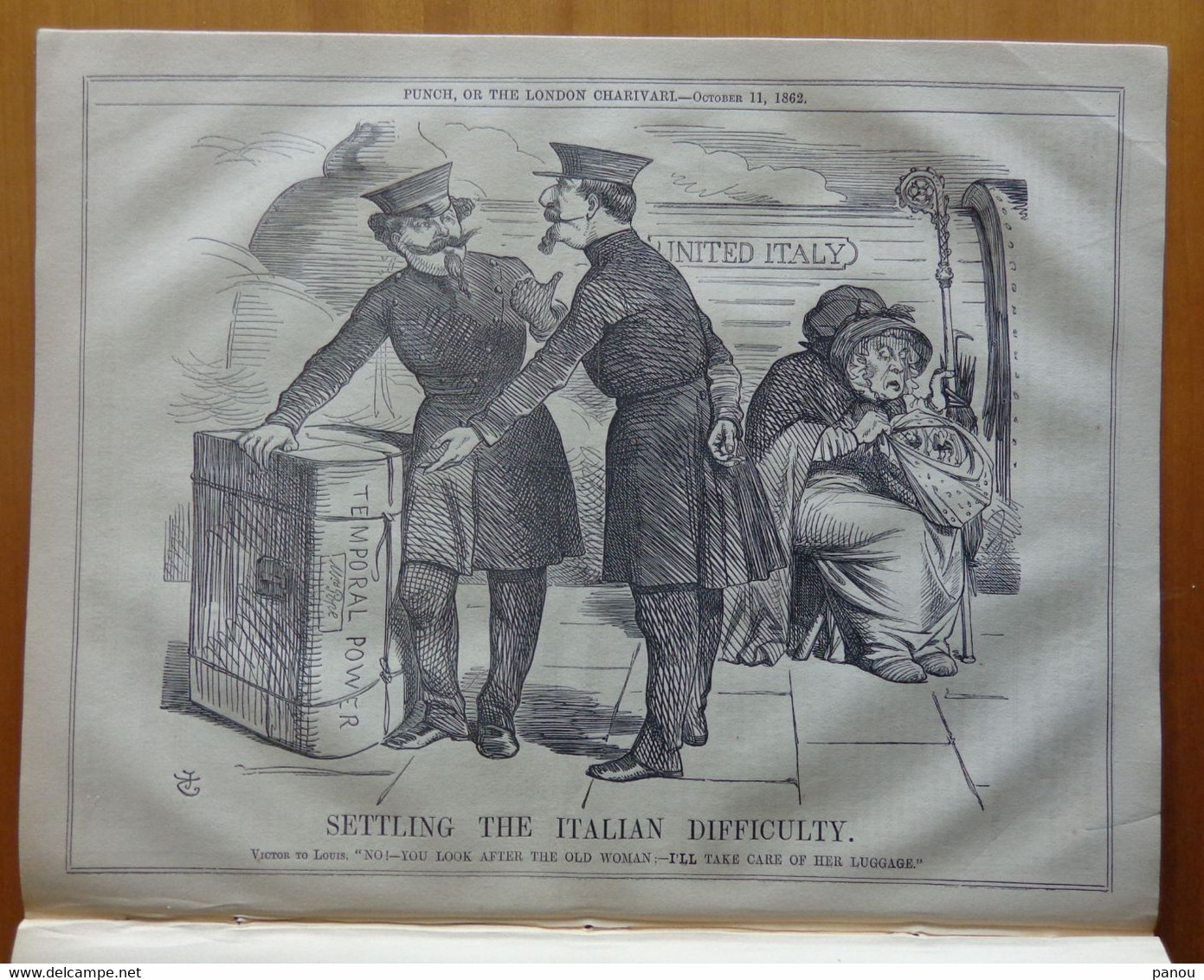 Punch, Or The London Charivari Vol XLIII - OCTOBER 11, 1862 - Magazine 10 Pages. ITALIAN DIFFICULTY - Autres & Non Classés