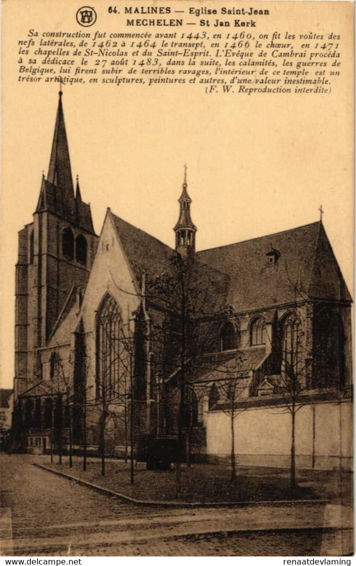 MECHELEN - EGLISE SAINT- JEAN - Malines