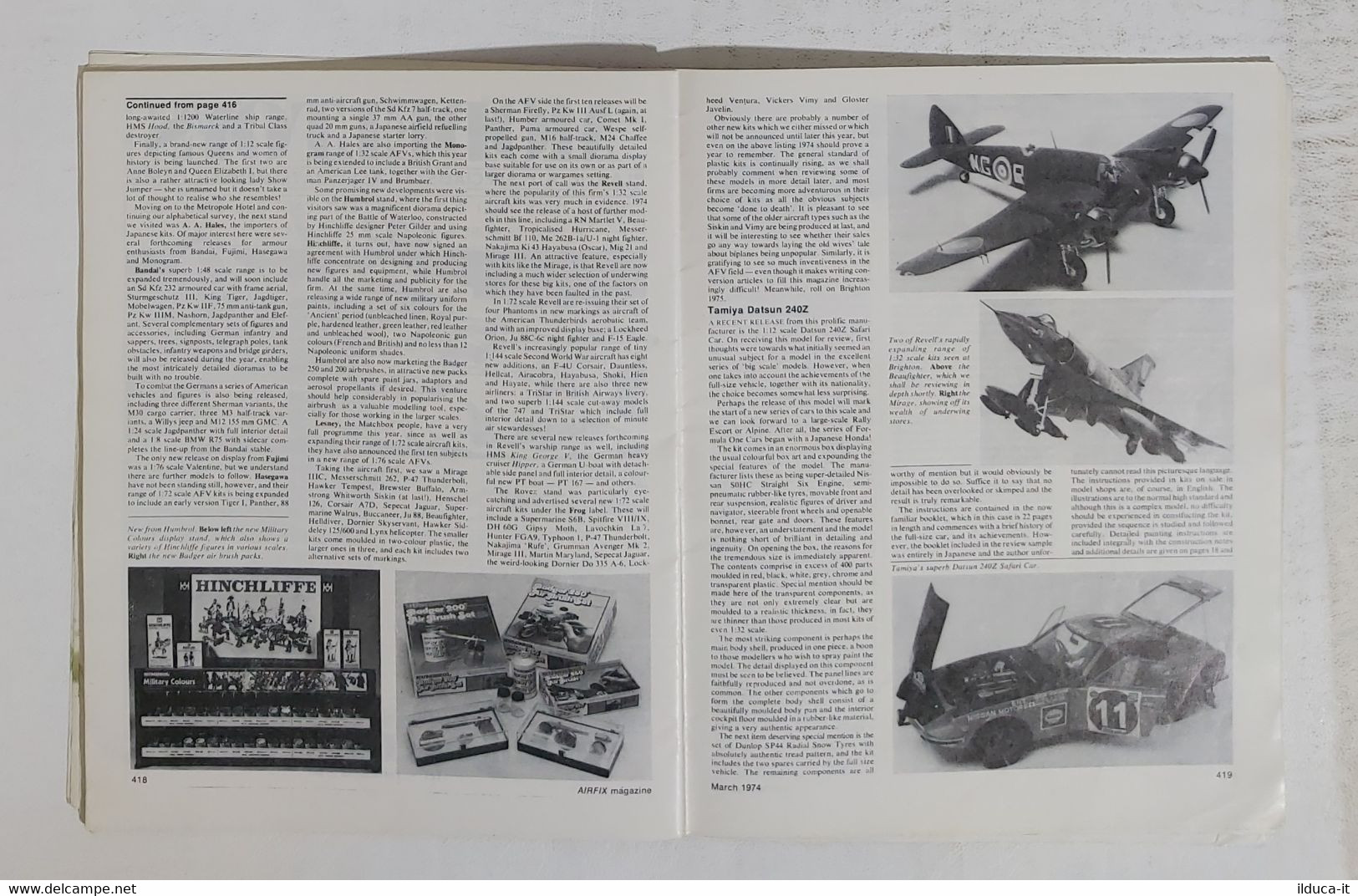 43055 Rivista Modellismo Airfix Magazine 03/1974 - Finnish Buffalos - Fiat G 50s - Crafts