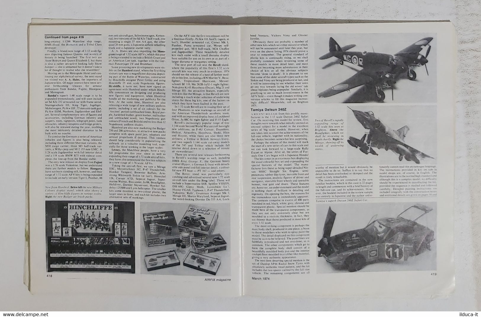 43055 Rivista Modellismo Airfix Magazine 03/1974 - Finnish Buffalos - Fiat G 50s - Bastelspass