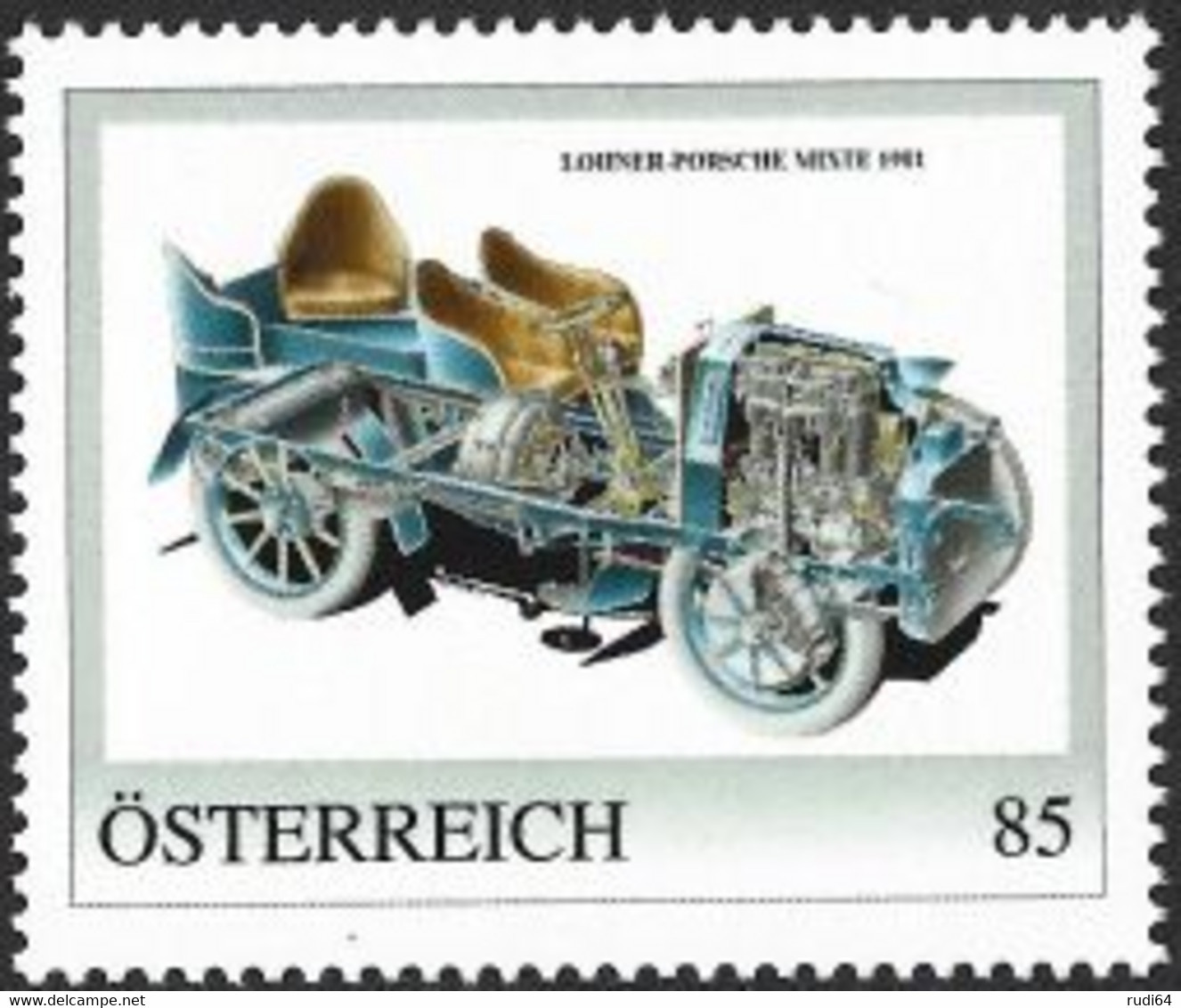 2022 Lohner-Porsche Mixte 1901, Personalisierte Briefmarke 2022, Konstruktion Von Ferdinand Porsche, 85 Cent, Automobile - Neufs