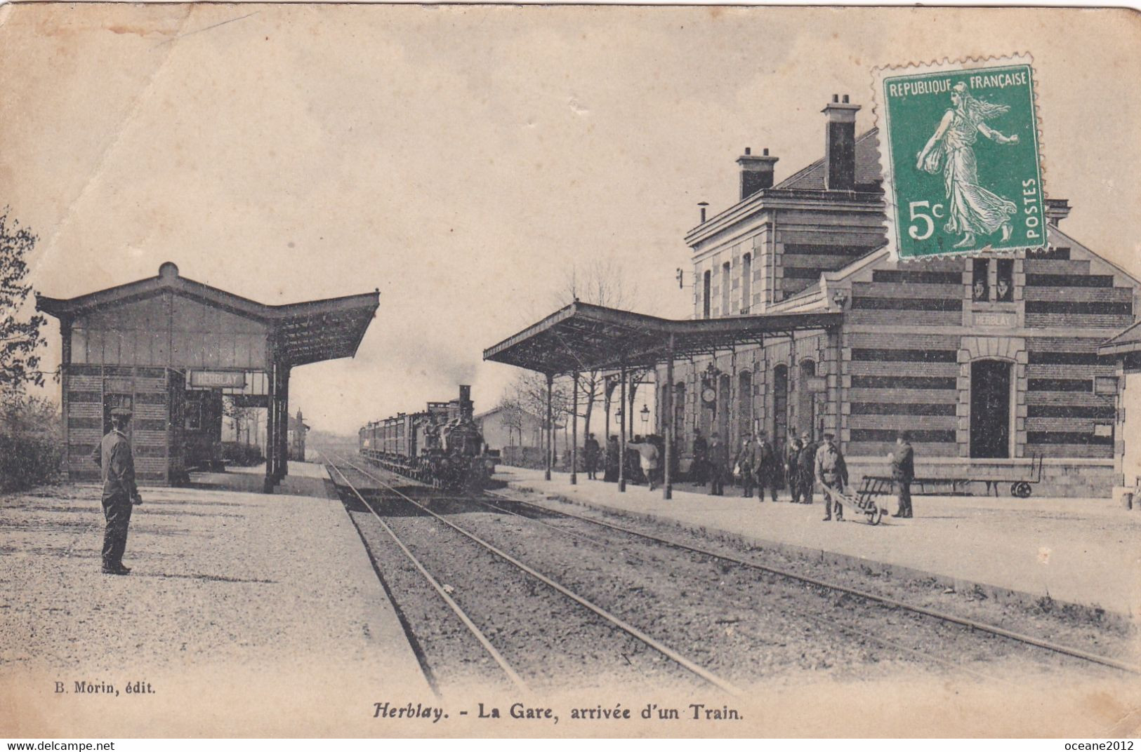 95 Herblay. La Gare, Arrivée D'un Train - Herblay