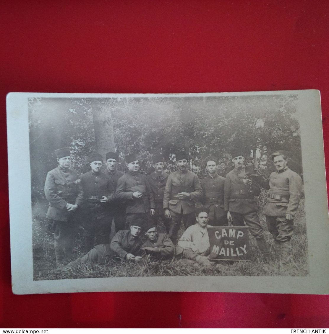 CARTE PHOTO SOLDAT CAMP DE MAILLY - Guerra 1914-18
