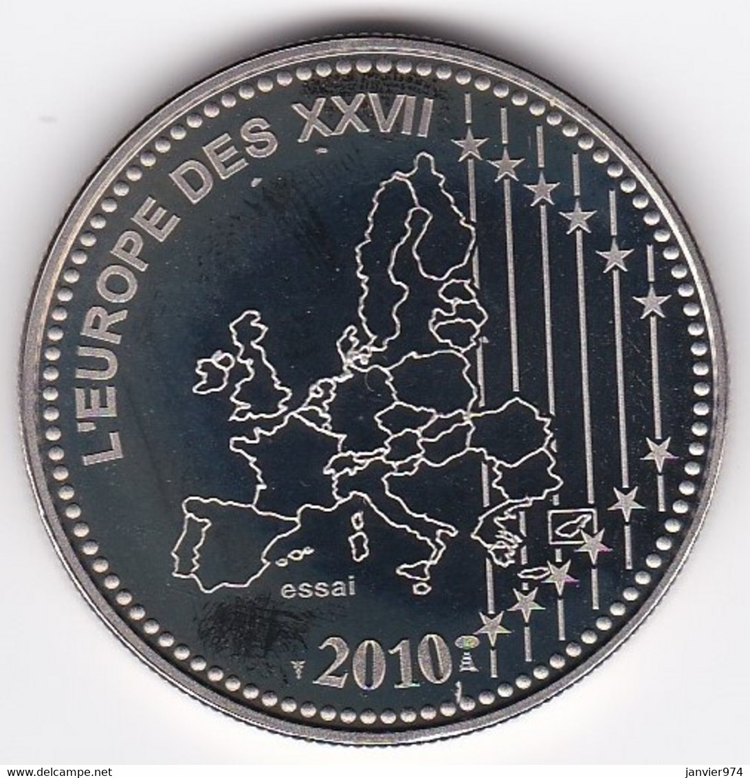 Essai De L’Euro 2010 . L’Europe Des XXVII . 50 Ans Du Nouveaux Franc 1960 - 2010 , FDC - Essays & Proofs