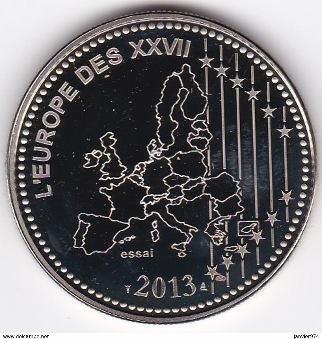 Essai De L’Euro 2013 . L’Europe Des XXVII ,50 Ans Du Traité De L'Elysée 1963-2013, FDC - Proeven