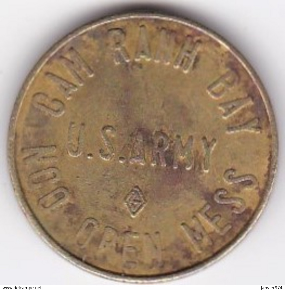 Jeton Can Ranh Bay NCO Open Mess U.S. Army Token Vietnam - Monétaires/De Nécessité