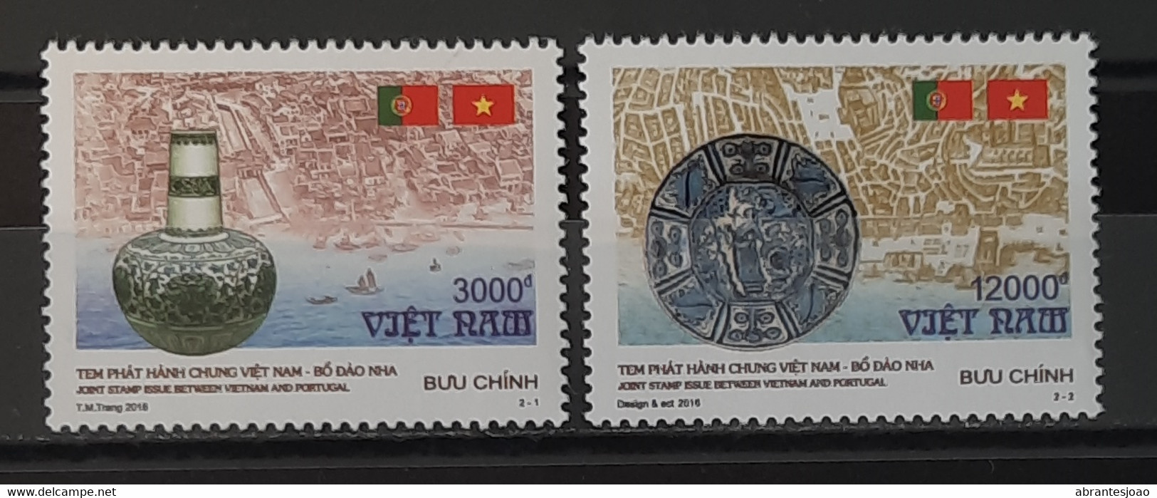 2016 - Vietnam - MNH - Pottery - Complete Set Of 2 Stamps - Joint With Portugal - Vietnam