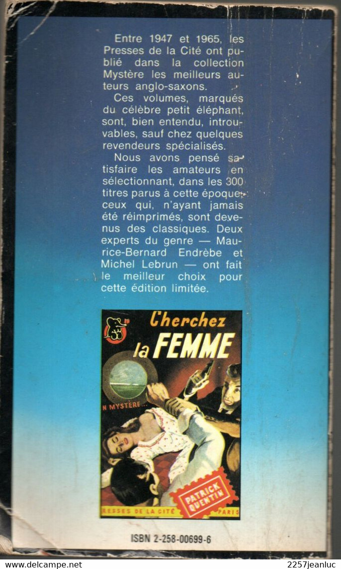 Roman De Patrick Quentin Cherchez La Femme Editions Presses De La Cité De 1980 - Presses De La Cité