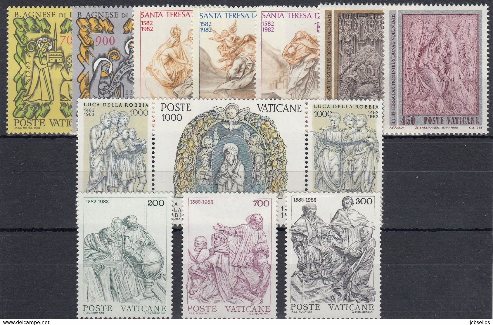 VATICANO 1982 Nº 726/738 + HB-4 AÑO COMPLETO NUEVO, 13 SELLOS + 1 HB - Annate Complete