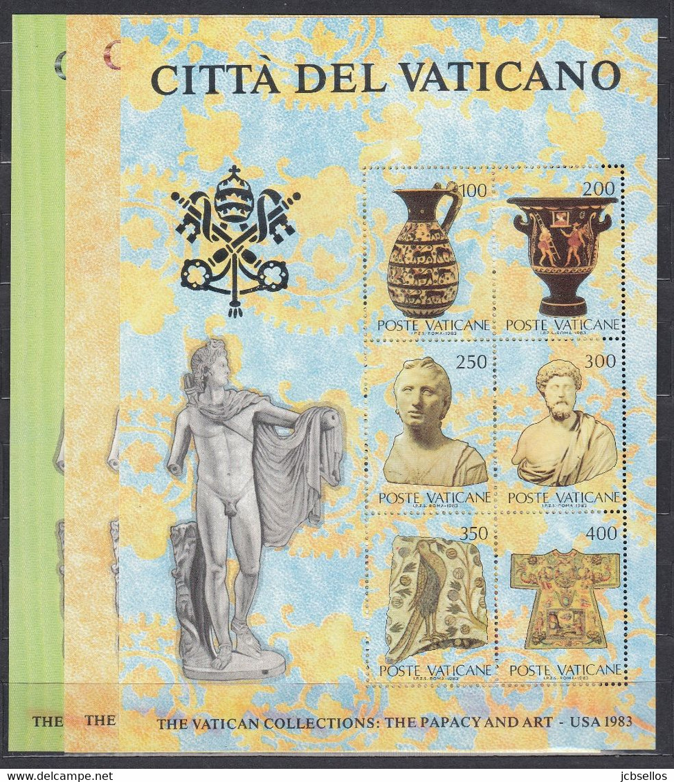 VATICANO 1983 Nº 739/746 + A-73/74 + HB-5/7 AÑO COMPLETO NUEVO, 10 SELLOS + 3 HB - Annate Complete