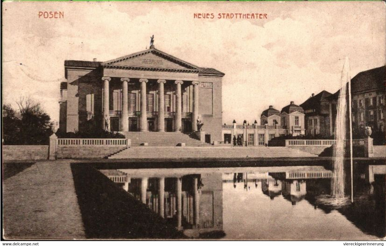 ! Alte Ansichtskarte, Posen, Poznan, Stadttheater, Theatre, 1911 - Posen