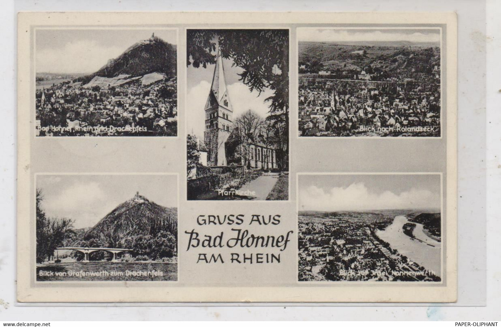 5340 BAD HONNEF, Pfarrkirche, Grafenwerth, Nonnenwerth....1954 - Bad Honnef