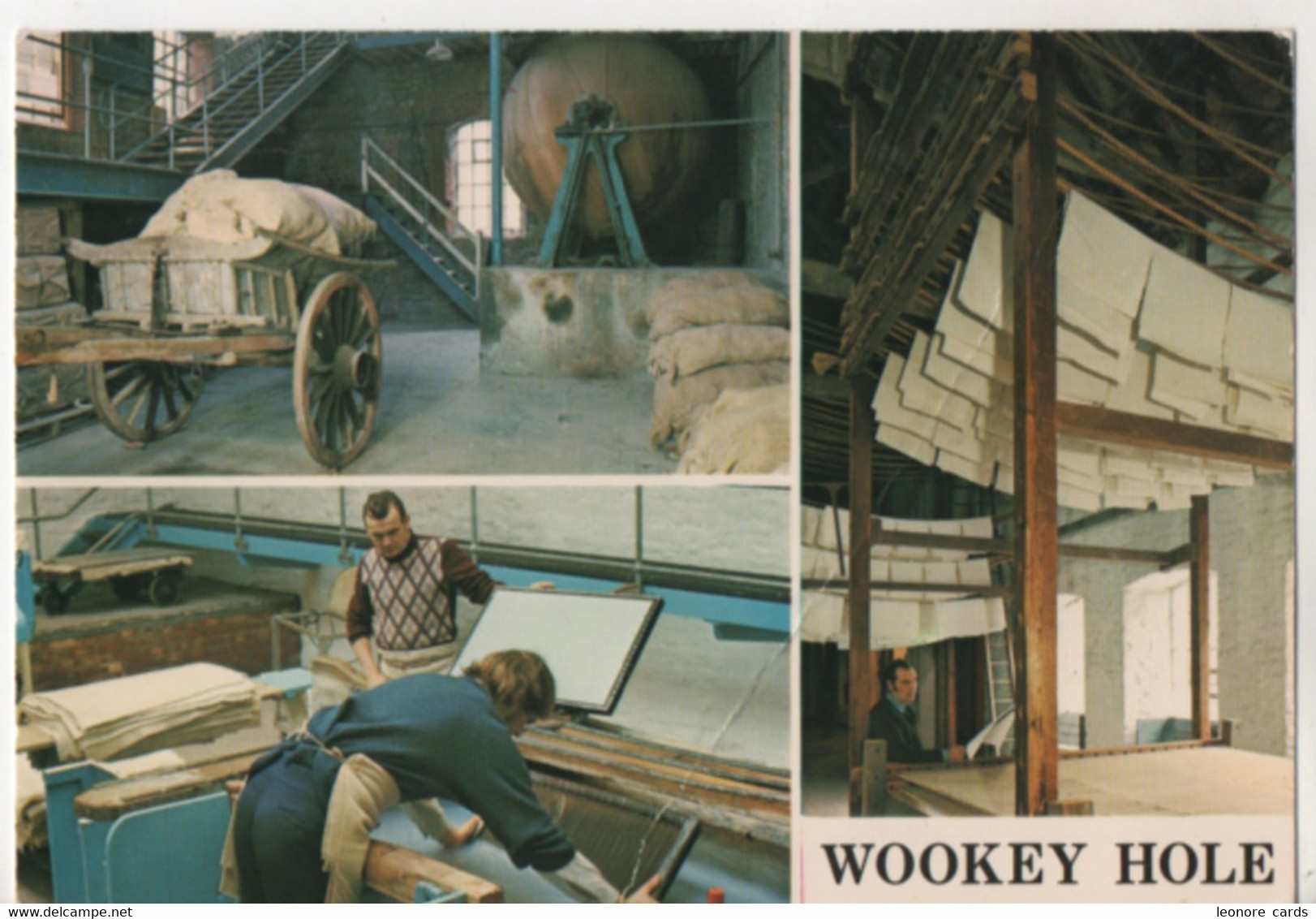 CPA.Royaume-Uni.Wells.Wookey Hole Mill Producing Hand-made Paper - Wells