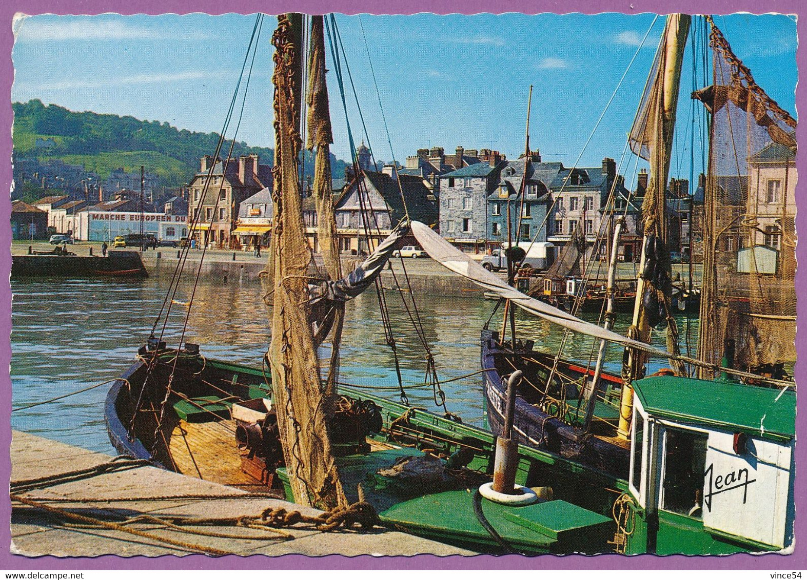 LA NORMANDIE - HONFLEUR - Le Port - Renault 4CV 4L Fourgonnette PTT R8 Autos - Honfleur