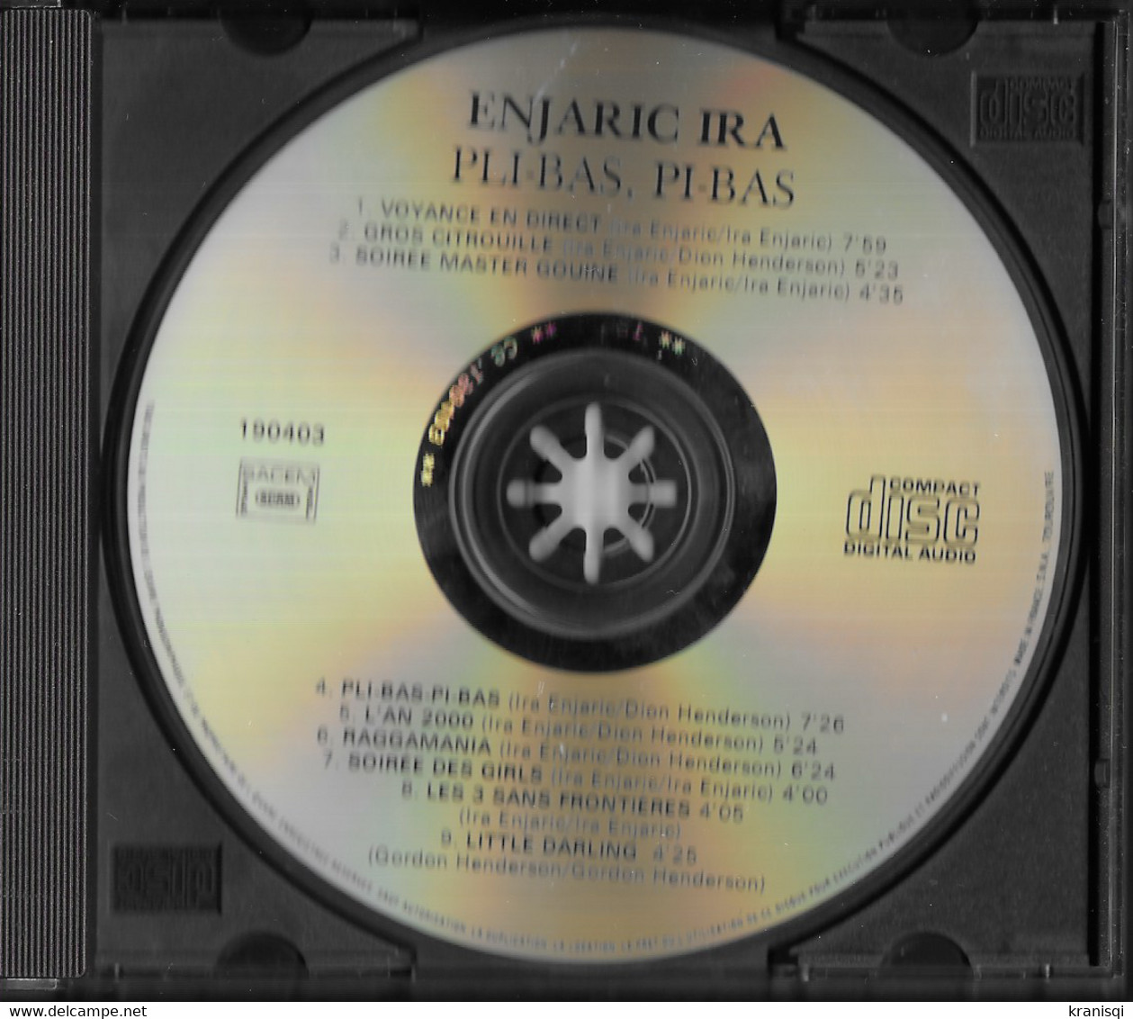 CD , ENJARIC IRA ,Pli-bas, Pi-Bas De 1991 - Soul - R&B