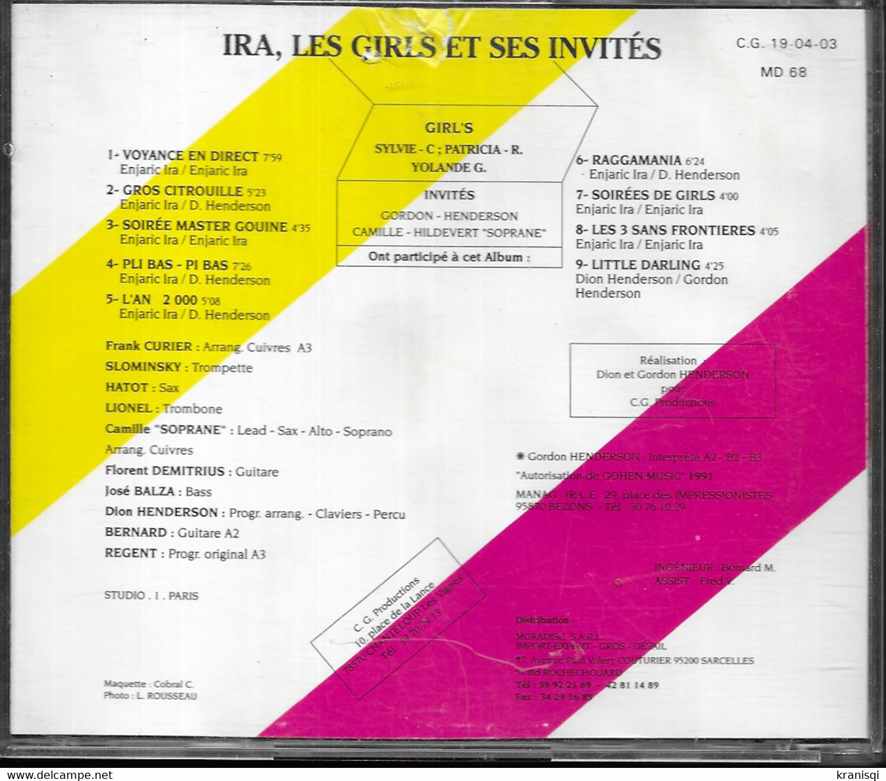 CD , ENJARIC IRA ,Pli-bas, Pi-Bas De 1991 - Soul - R&B