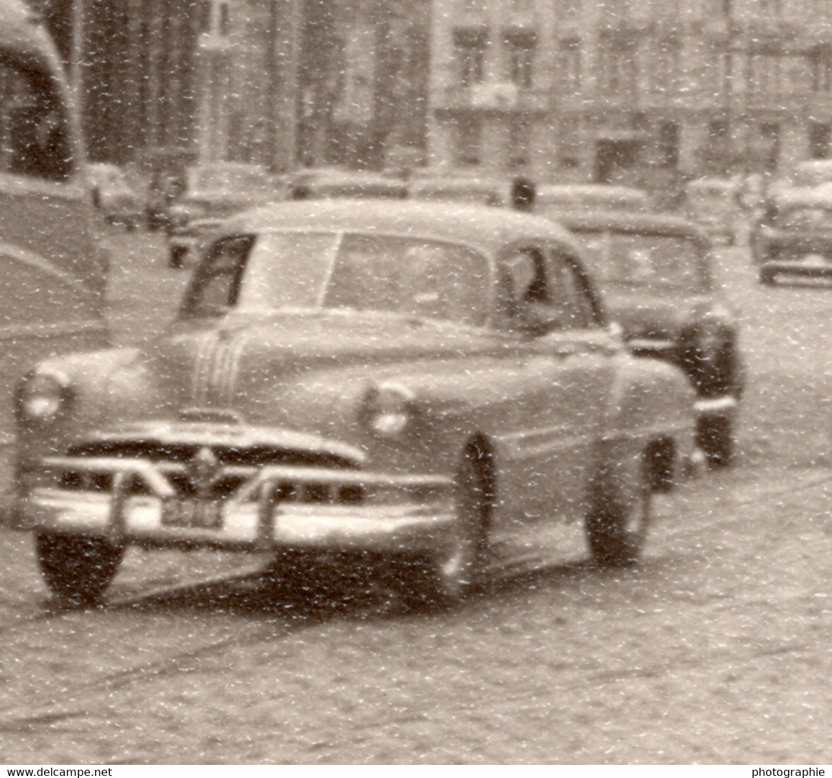 Belgique Pres De La Gare D'Ostende Automobiles Ancienne Photo Amateur 1950's - Luoghi