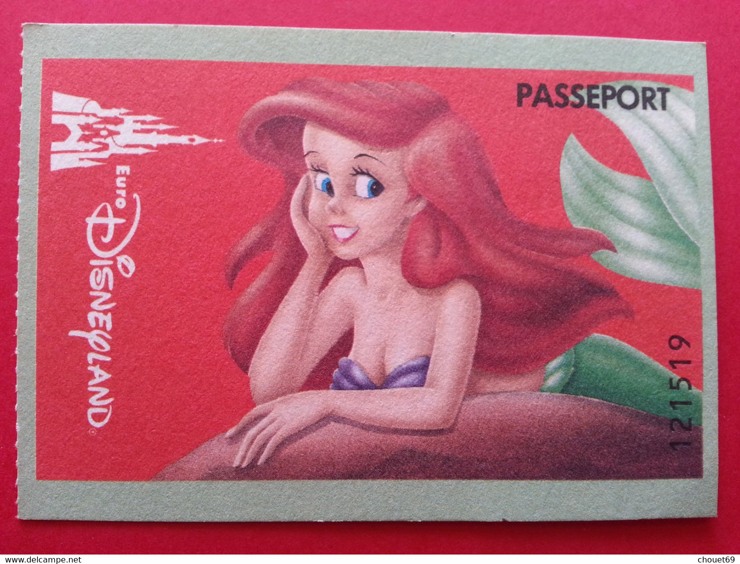 Disneyland Paris Pass PAPIER La Petite Sirène RARE EURO DISNEY (TB0322 - Disney Passports